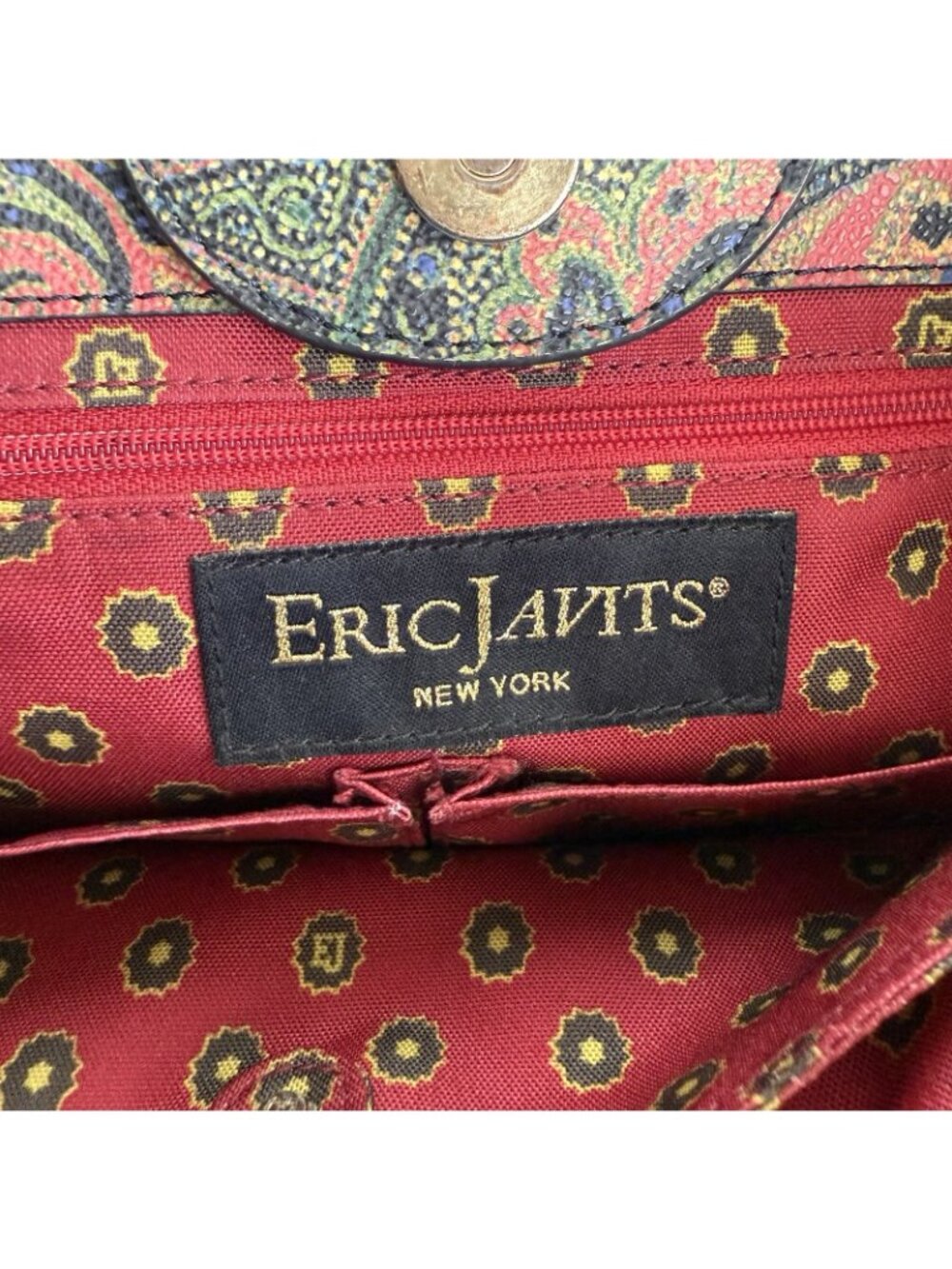 Eric Javits New York Paisley Purse Tote Bag - Picture 14 of 16